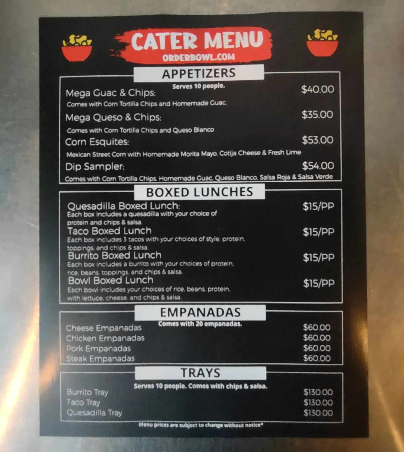 Menu 1