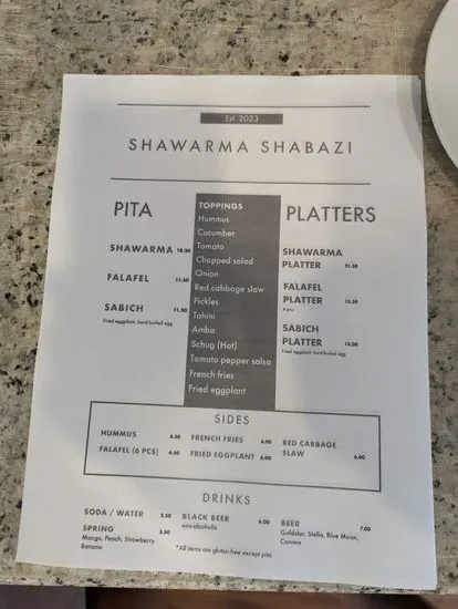 Menu 1