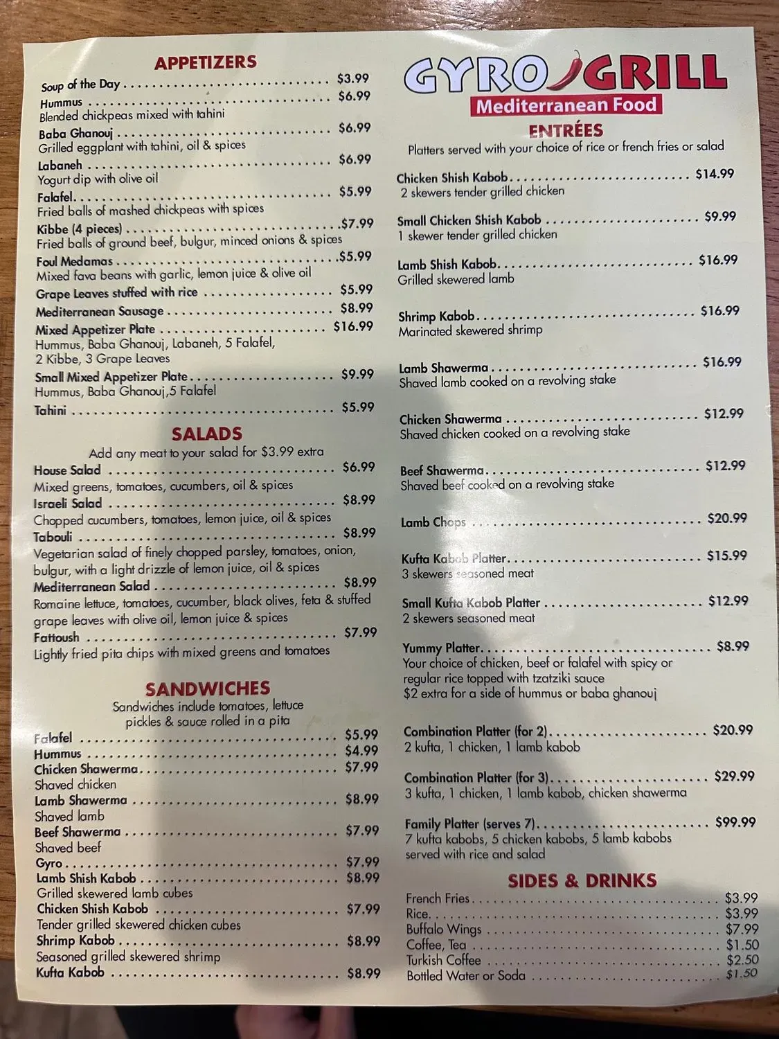 Menu 1