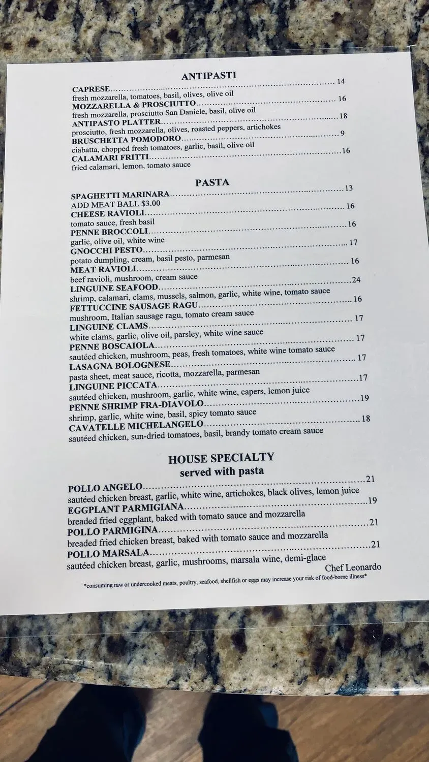 Menu 1