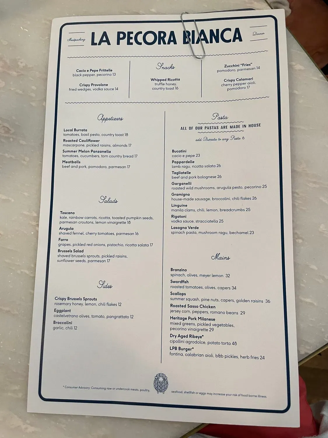 Menu 1