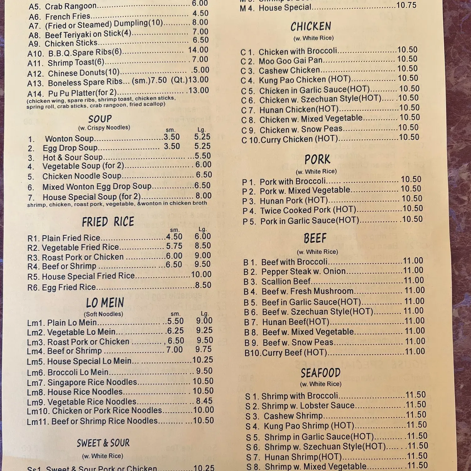 Menu 1