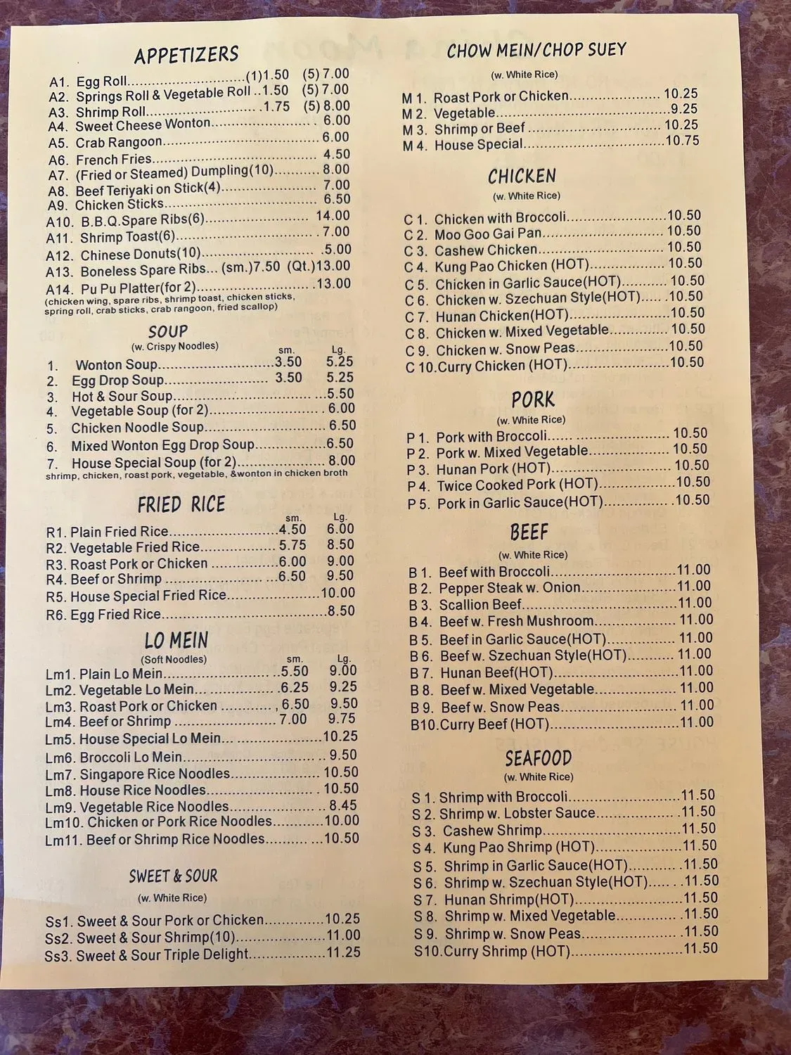 Menu 1