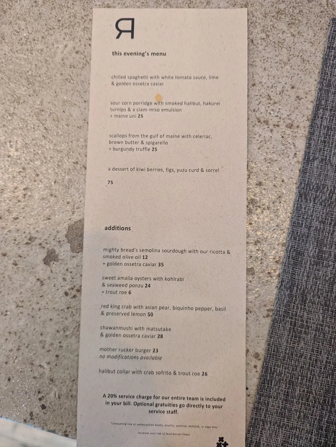 Menu 1