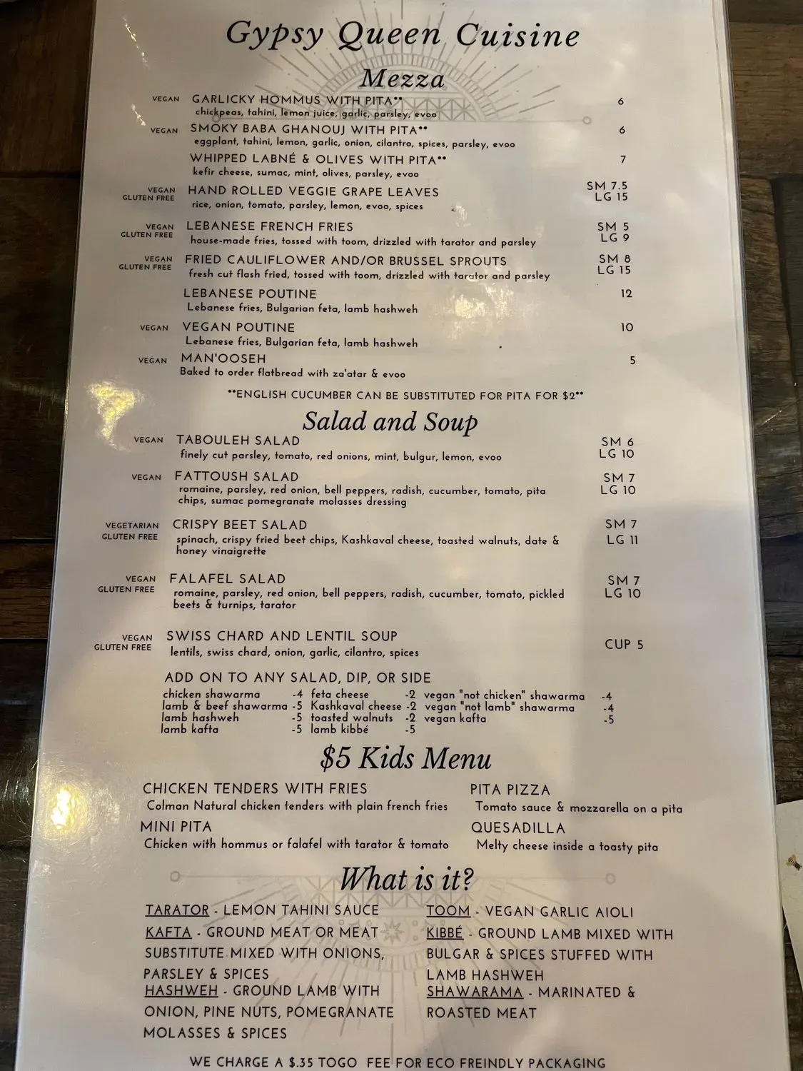 Menu 5