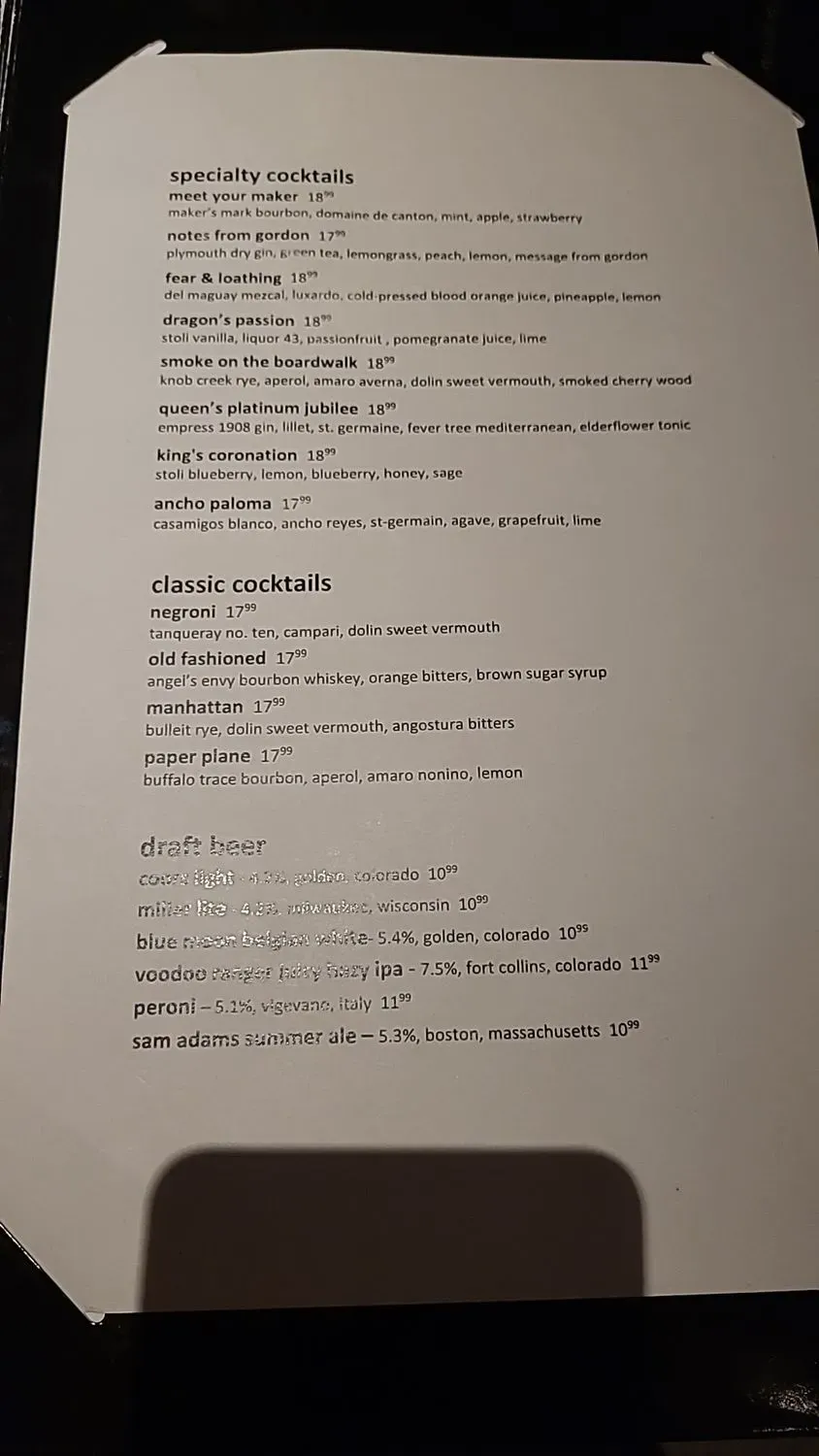 Hell's Kitchen Menu - Updated October 2025