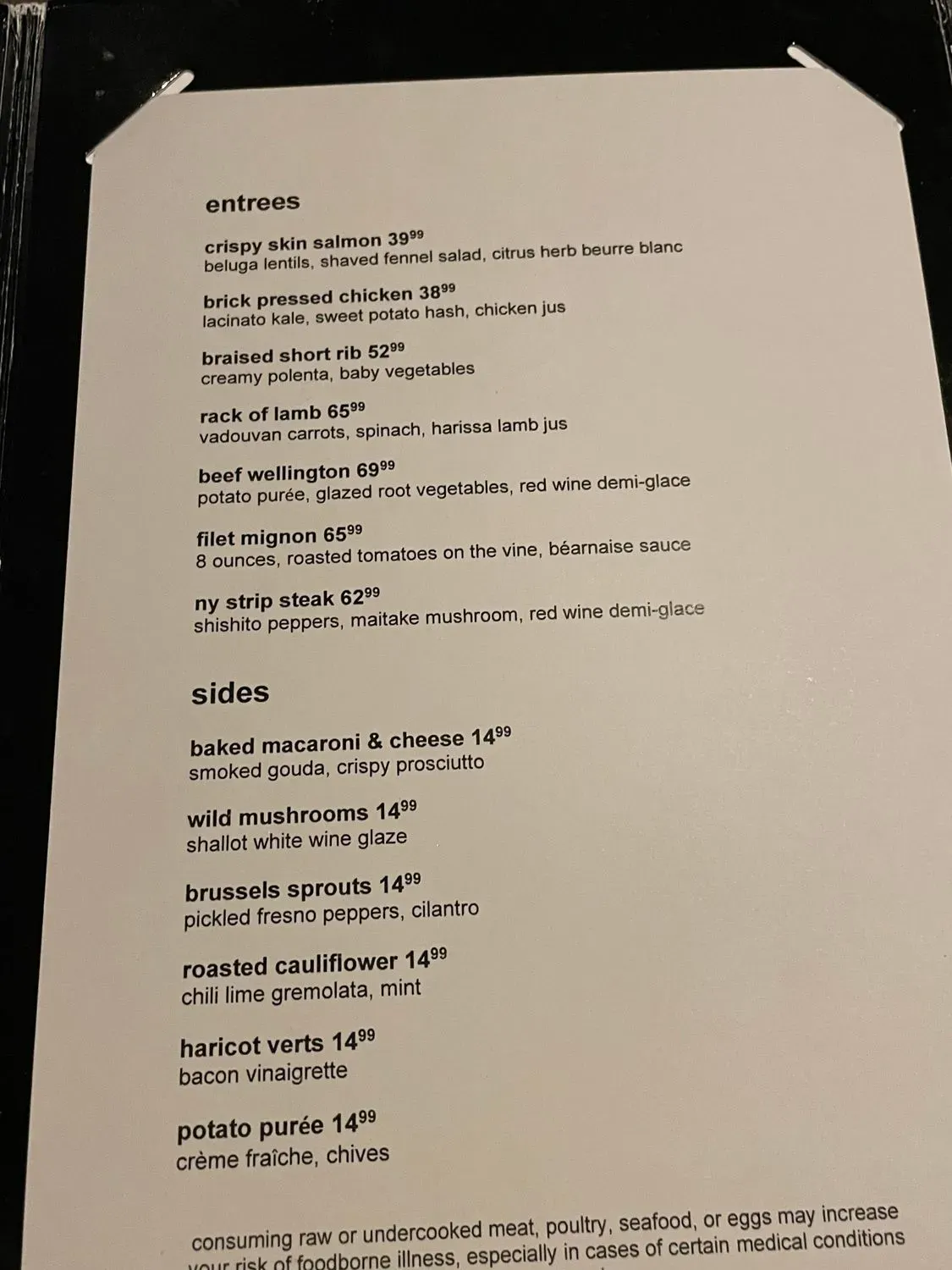 Hell's Kitchen Menu - Updated October 2025