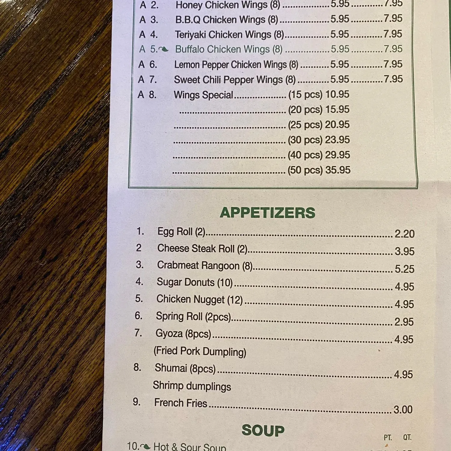 Menu 1