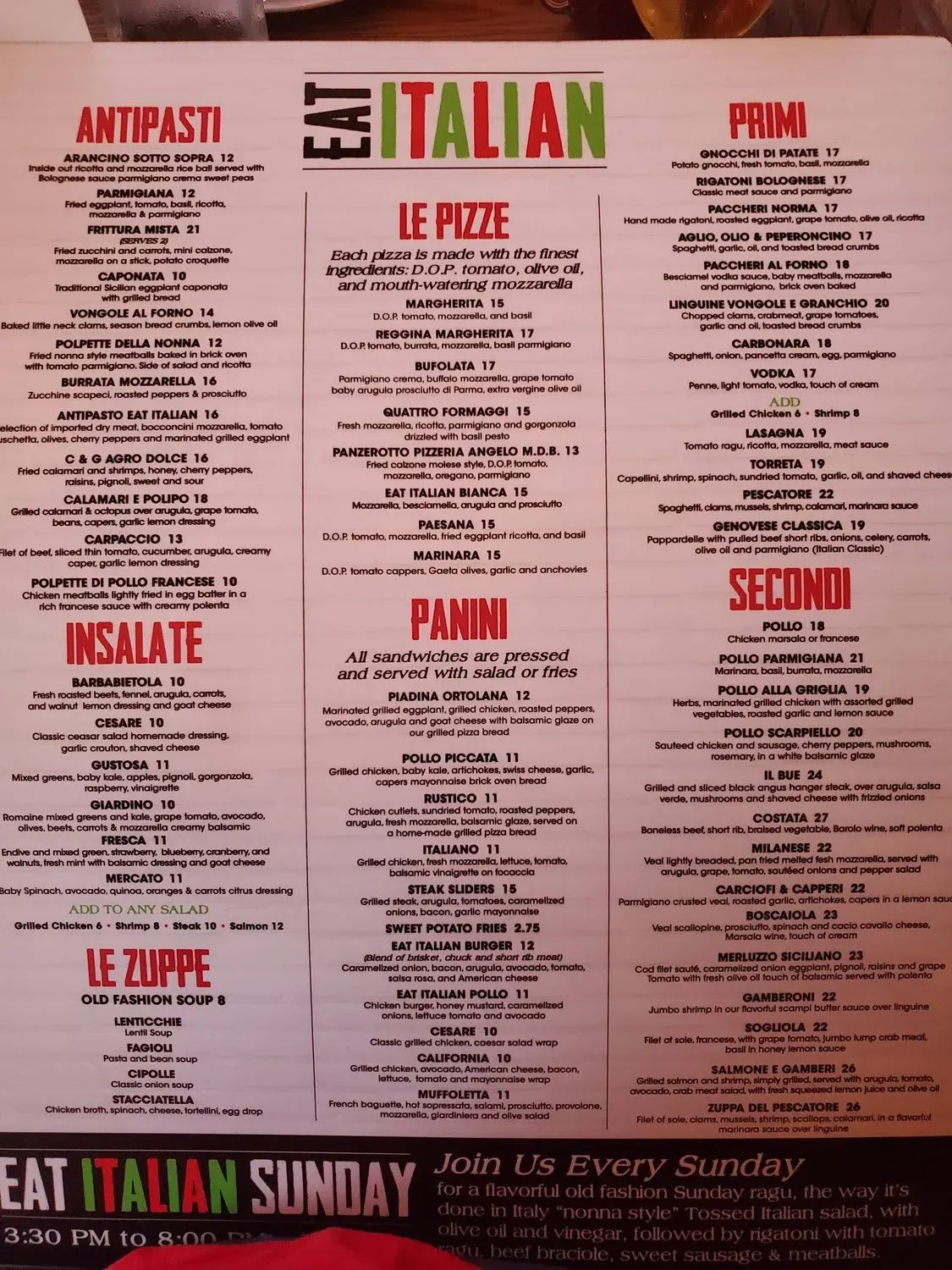 Menu 1