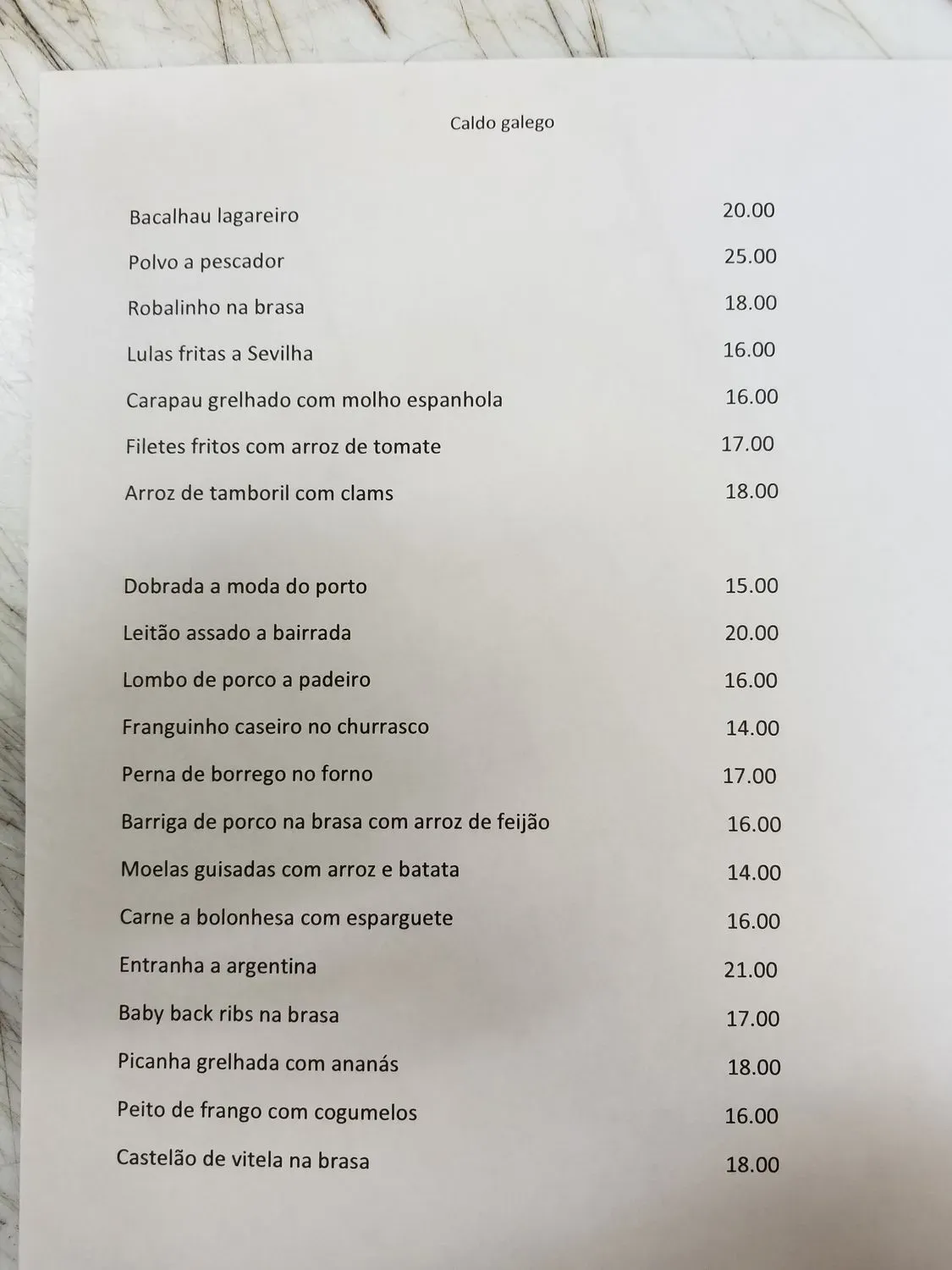 Menu 1