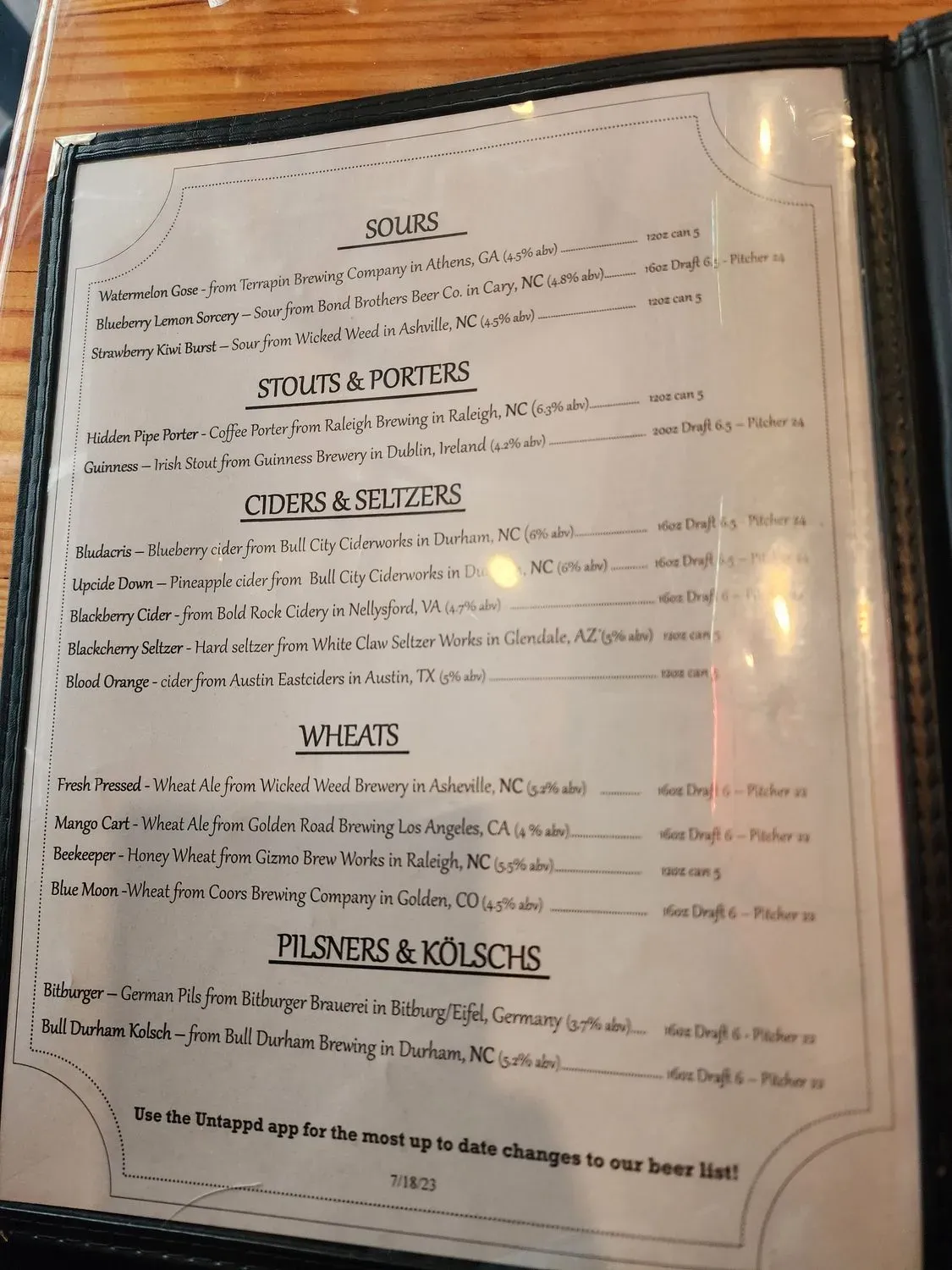 Menu 5