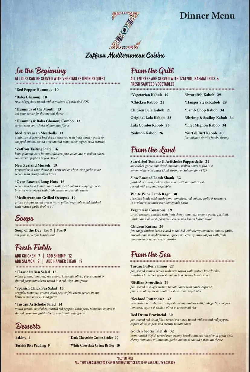 Menu 1