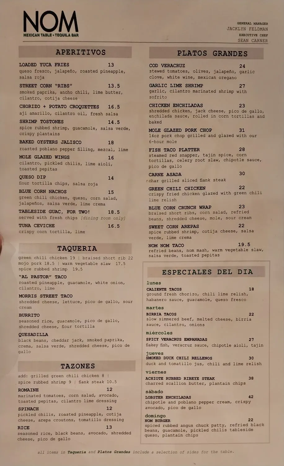 Menu 1