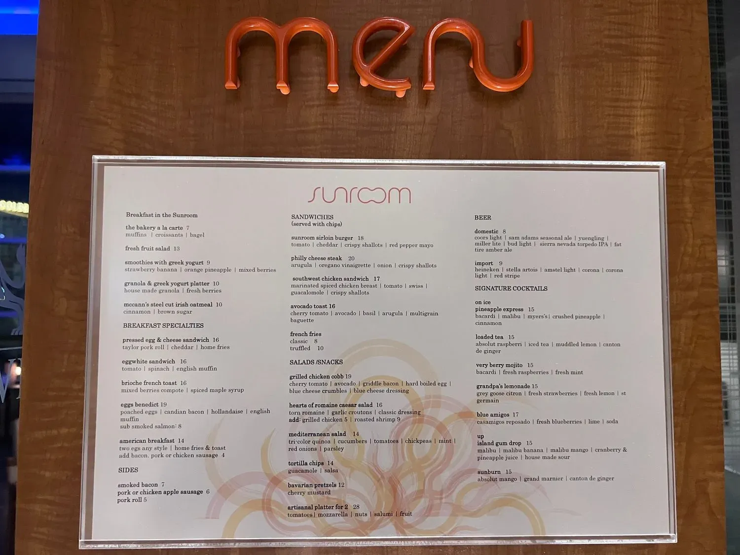 Menu 2