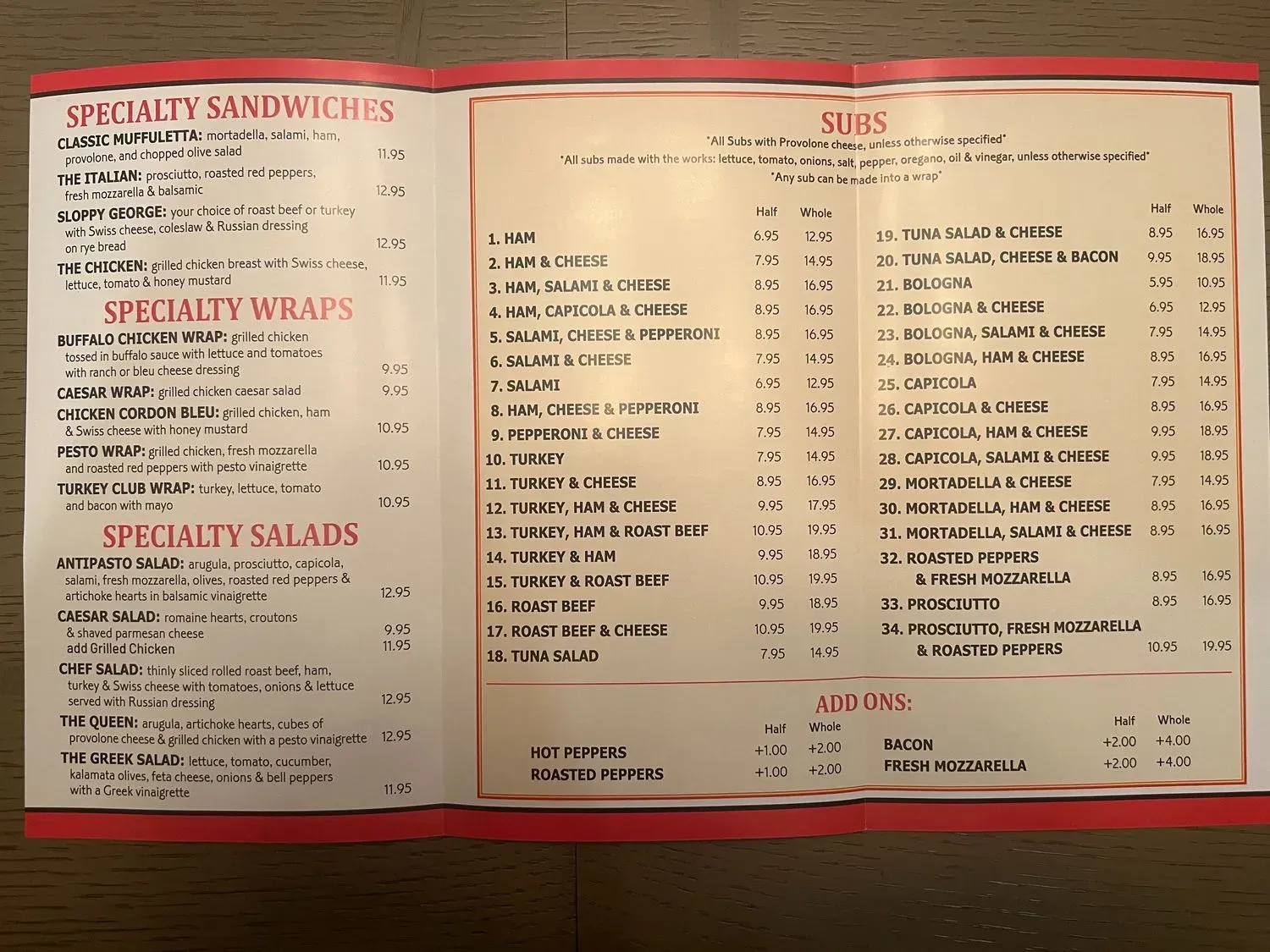 Menu 1