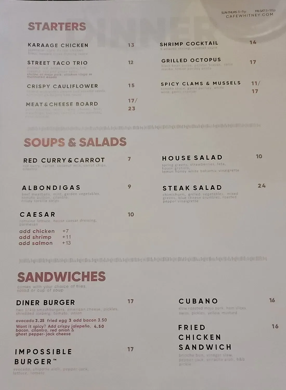 Menu 1