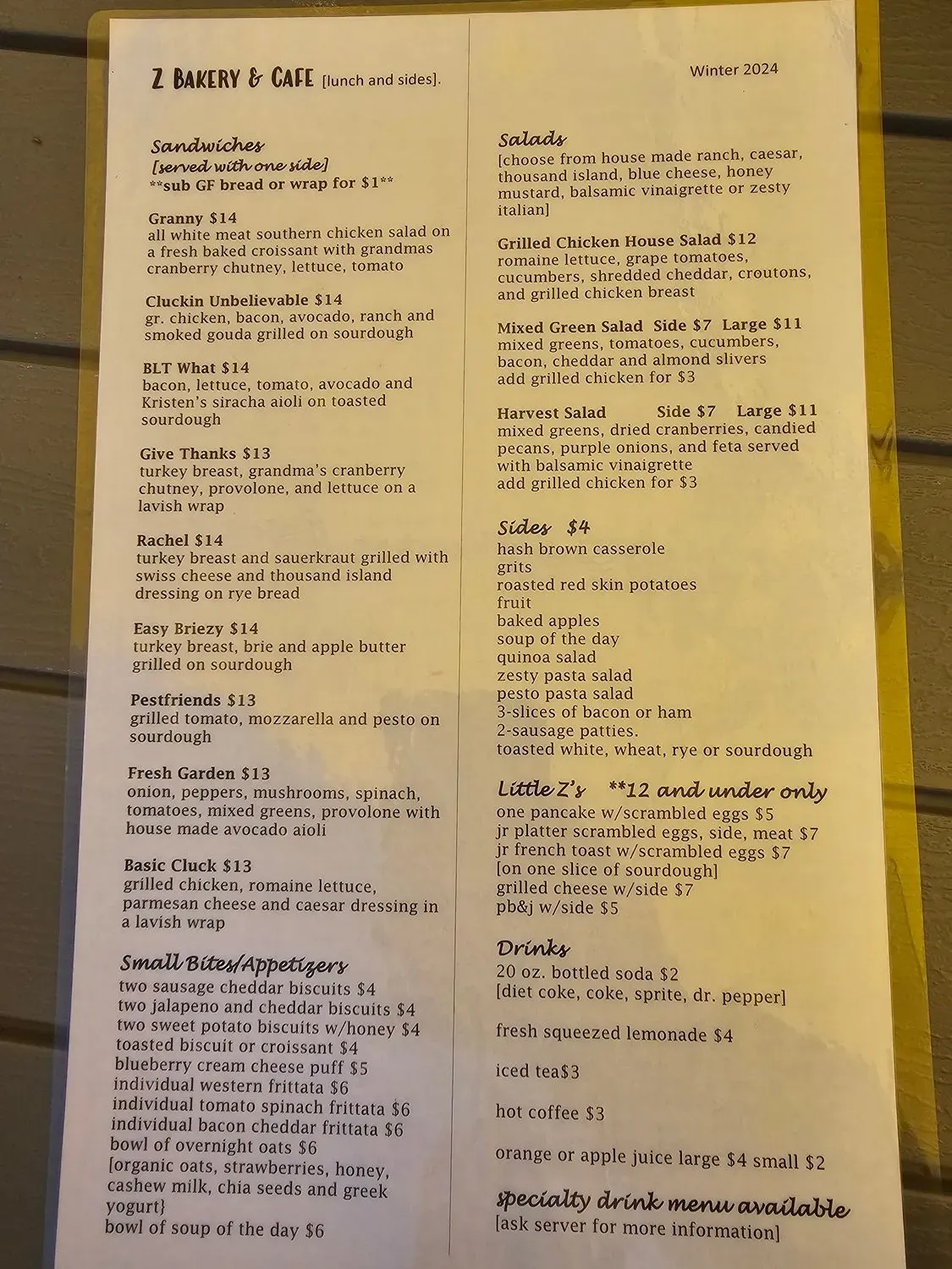 Menu 2