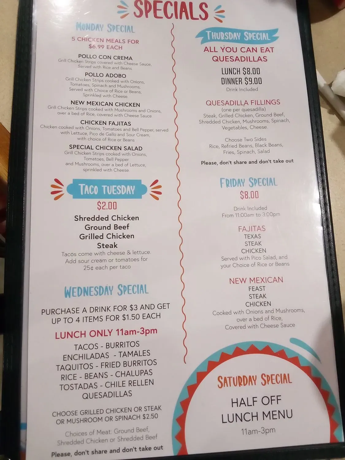 Menu 1