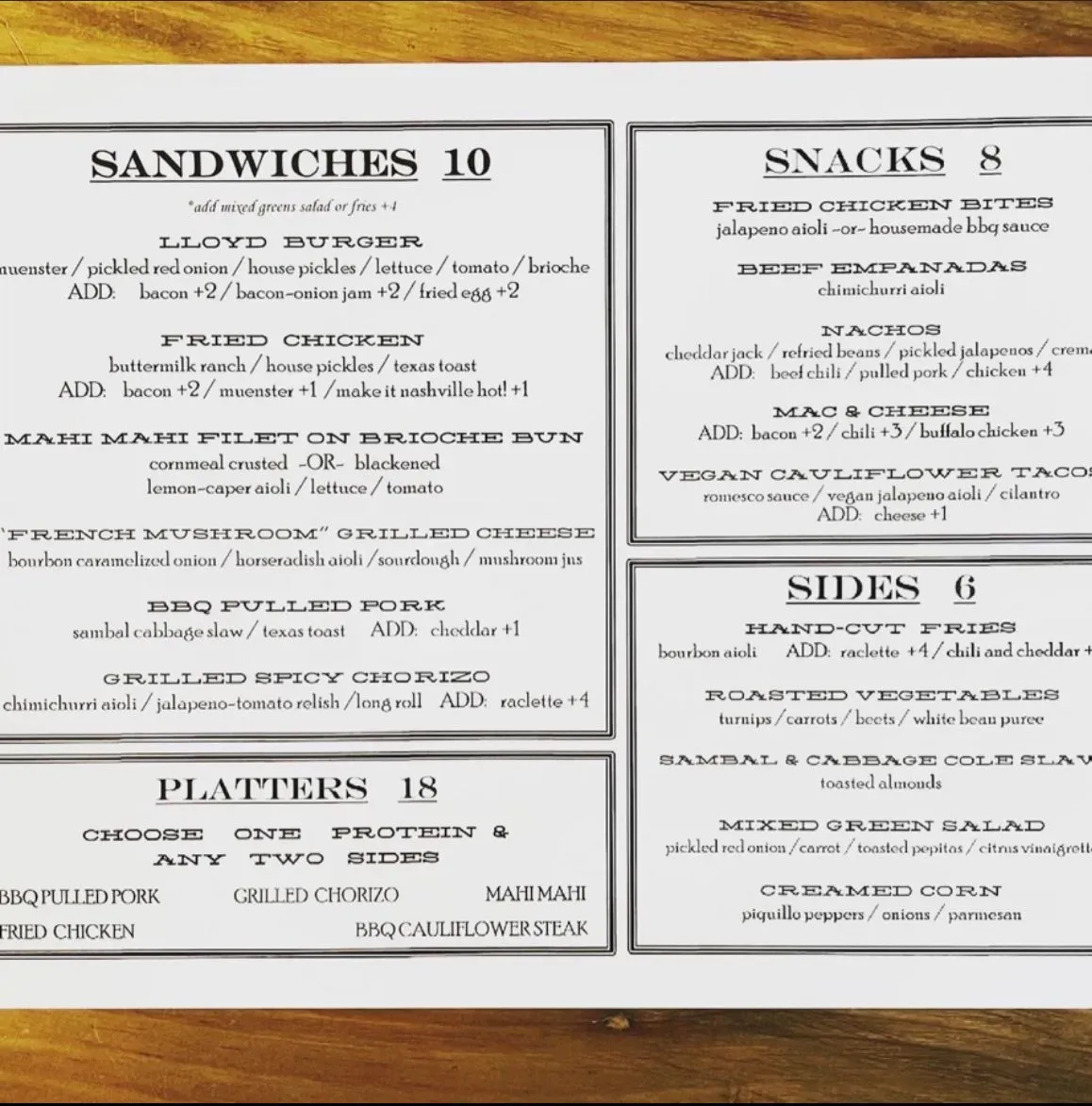 Menu 1