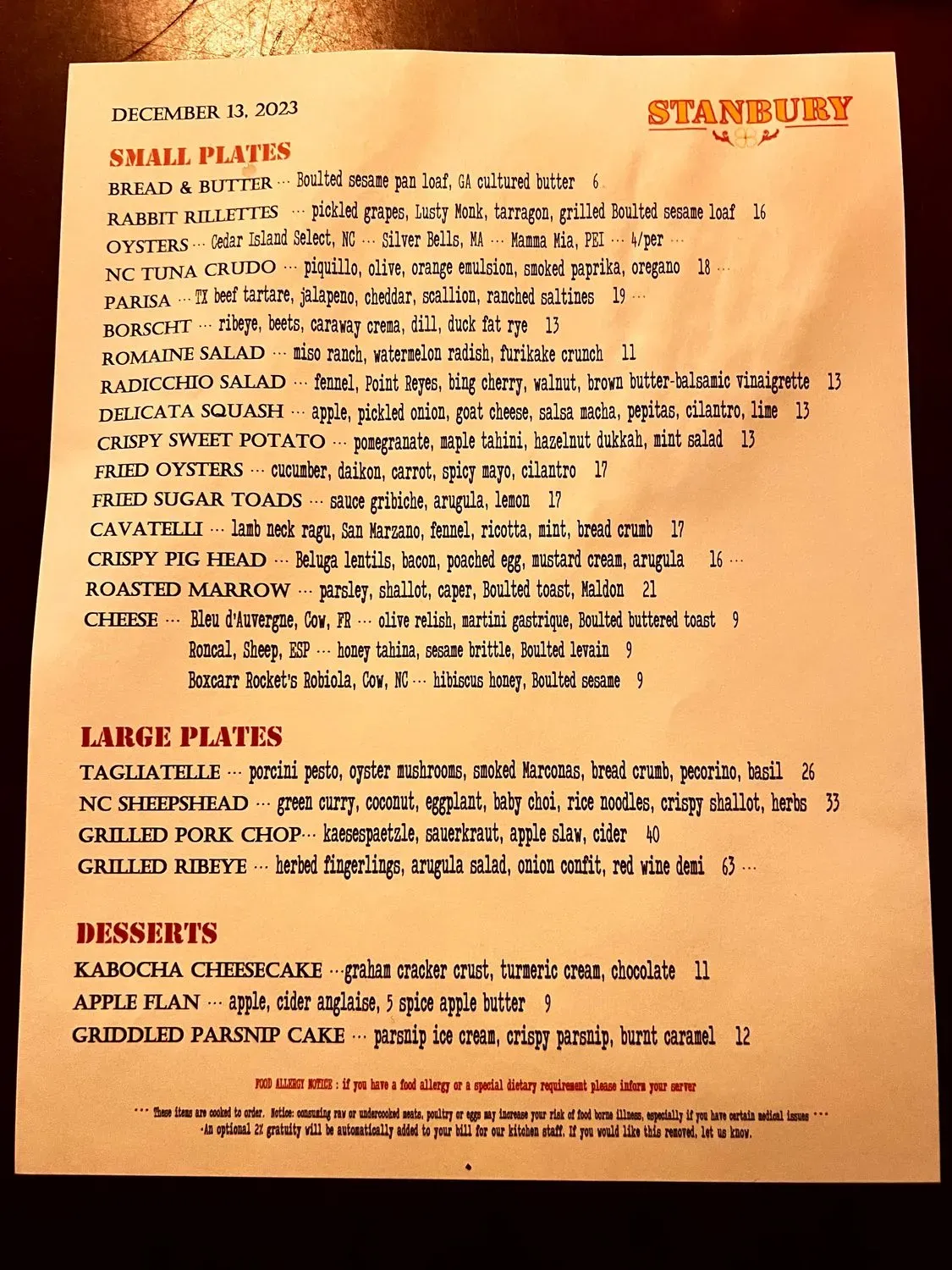 Menu 6