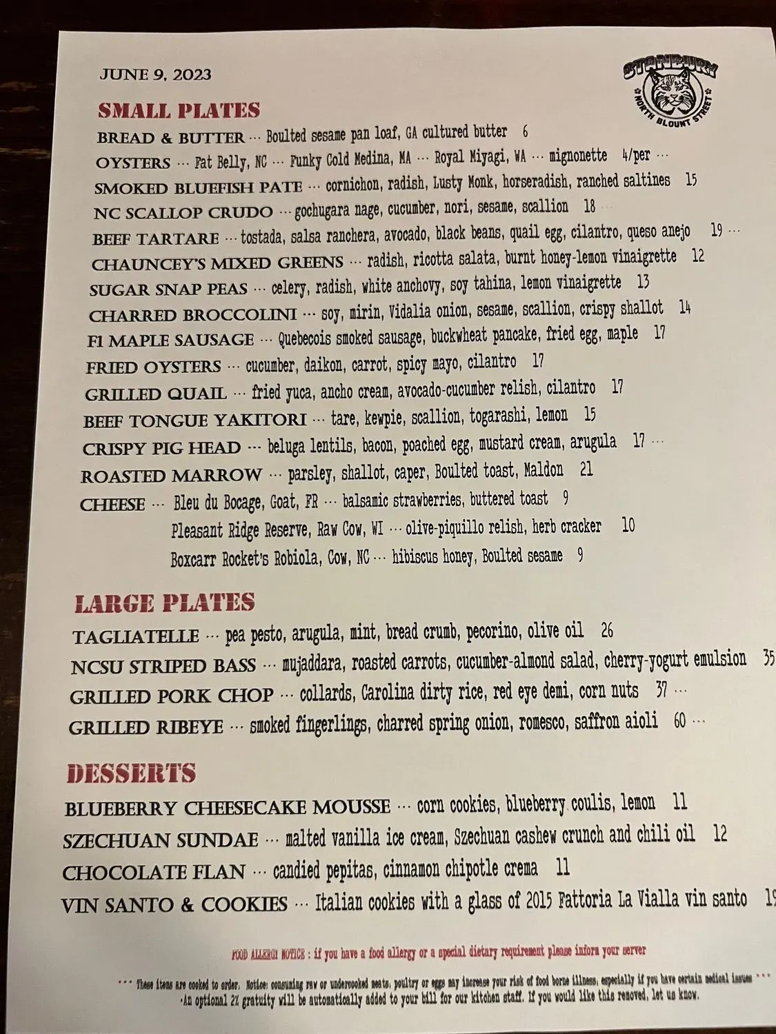 Menu 6