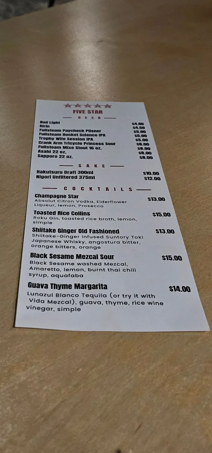 Menu 5