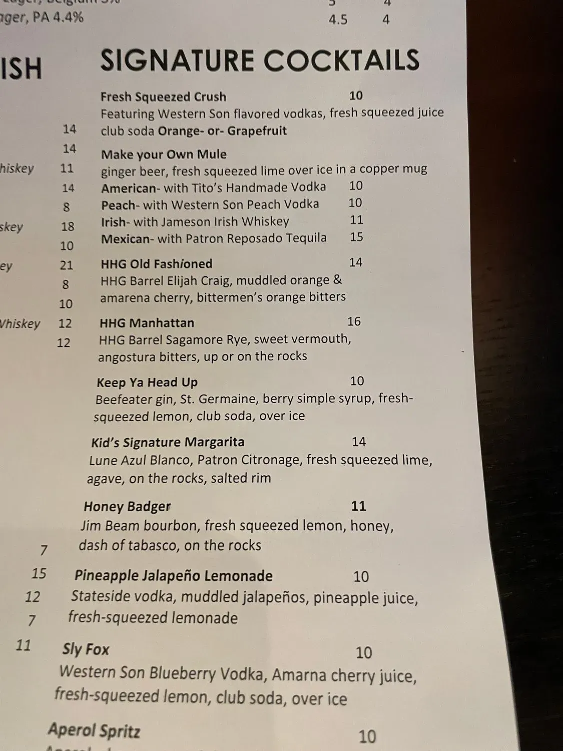 Menu 1