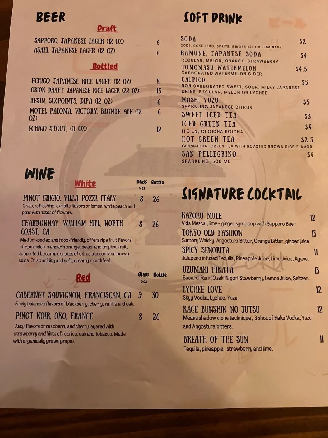 Menu 5