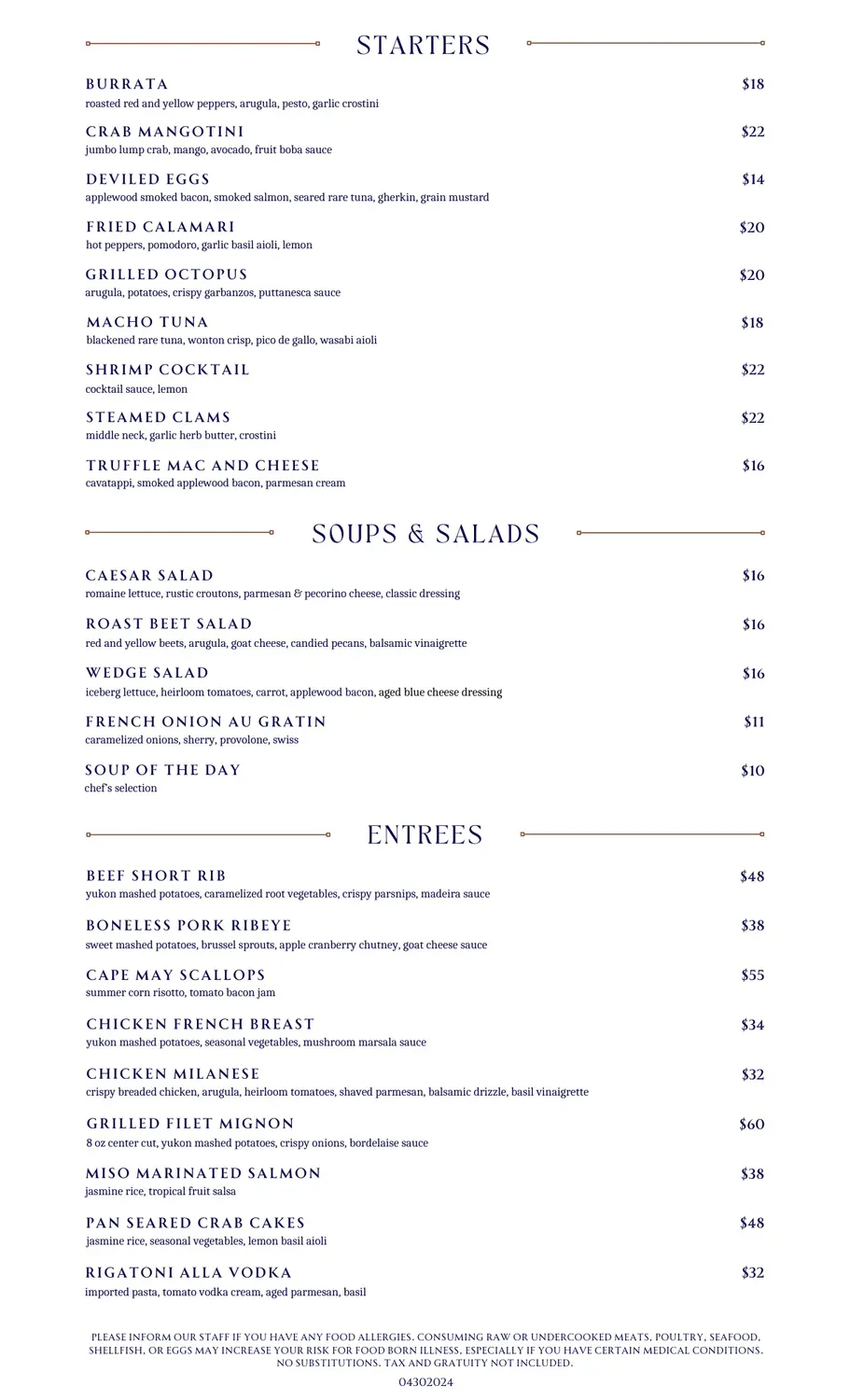 Menu 2