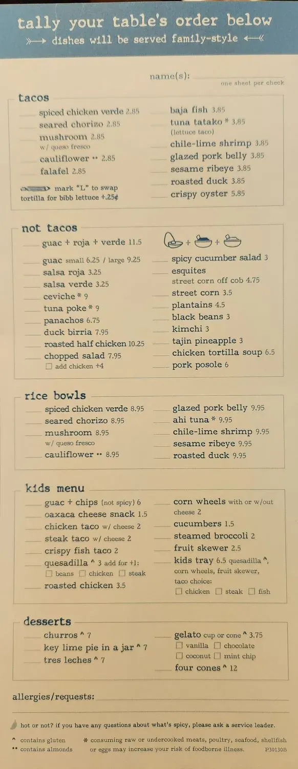 Menu 5