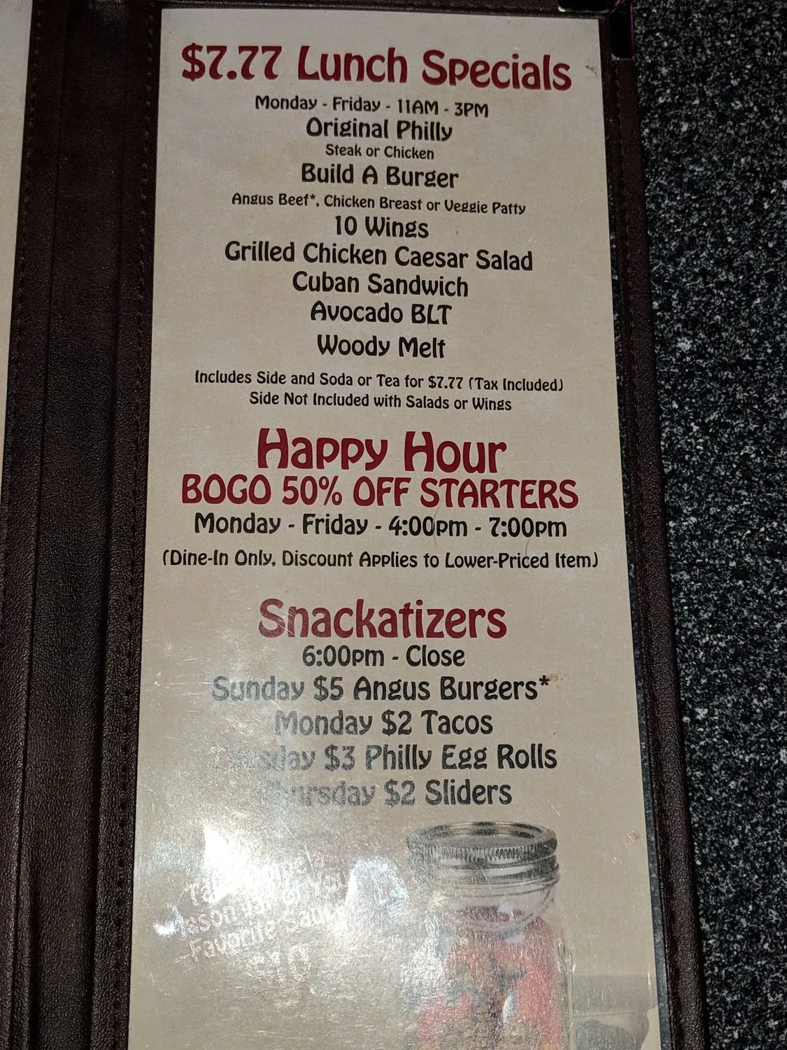 Menu 5