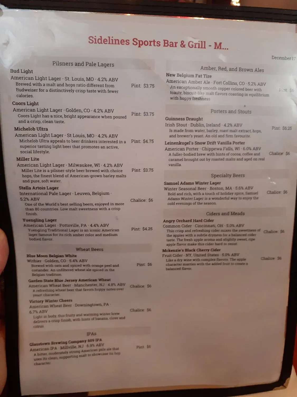 Menu 1