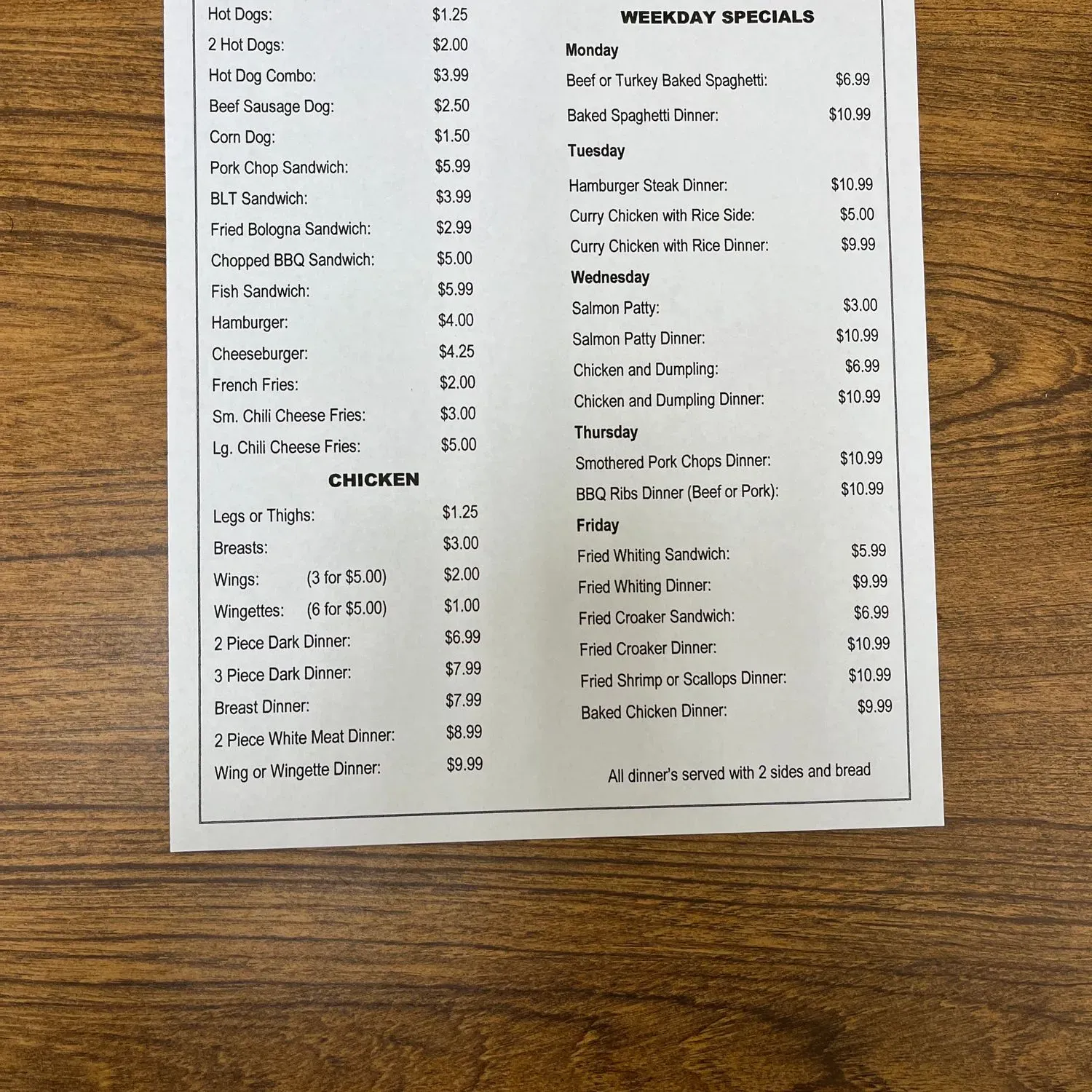 Menu 1