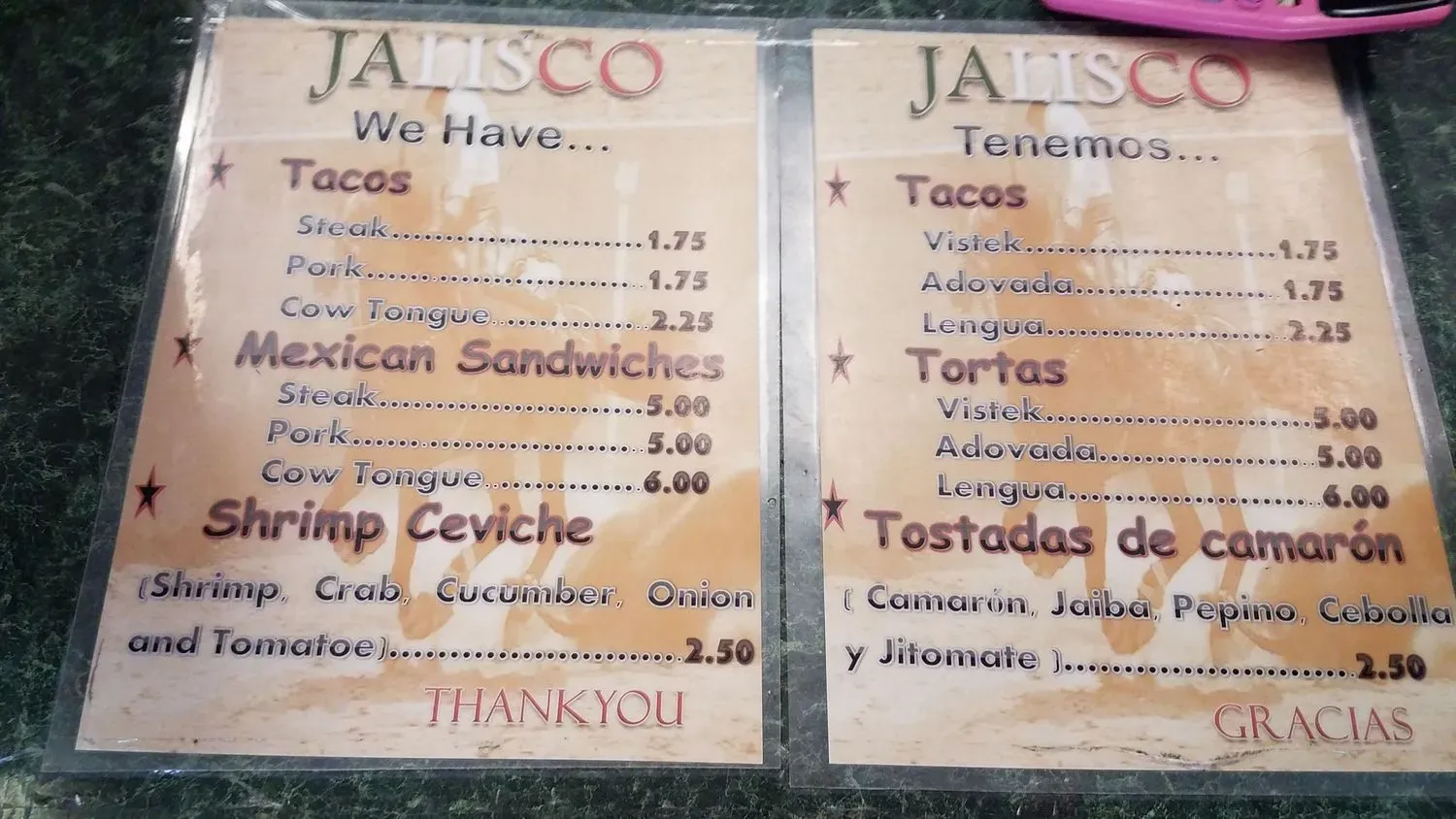 Menu 2