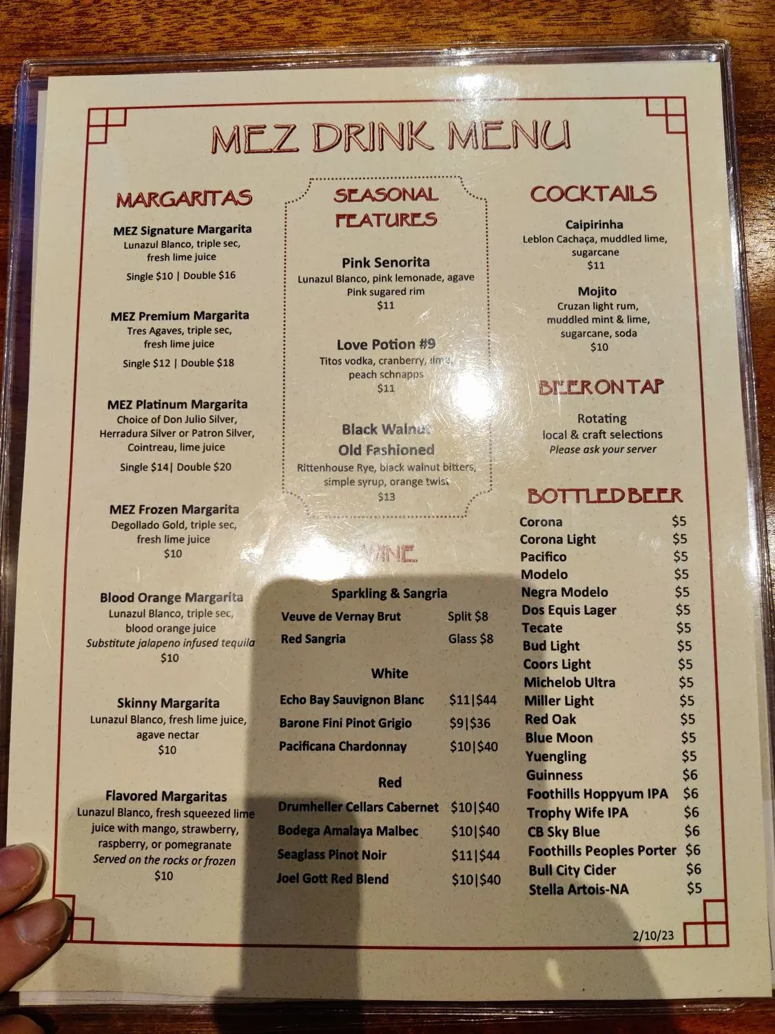 Menu 1