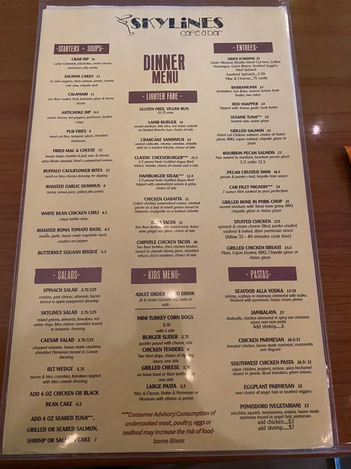 Menu 1