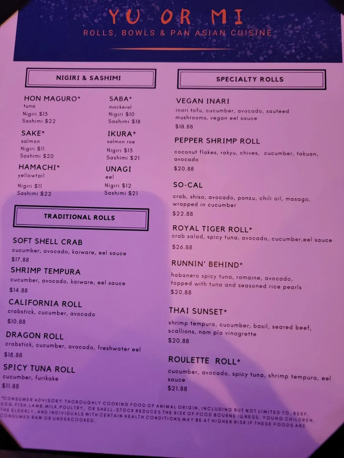 Menu 6