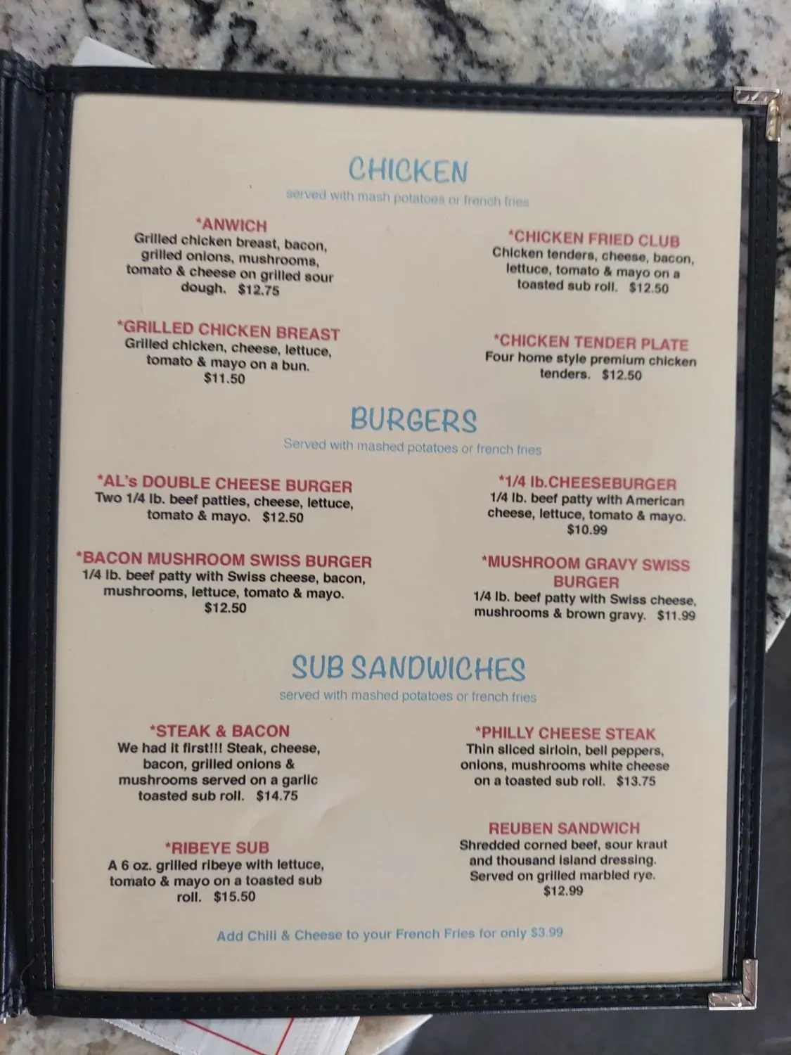 Menu 5