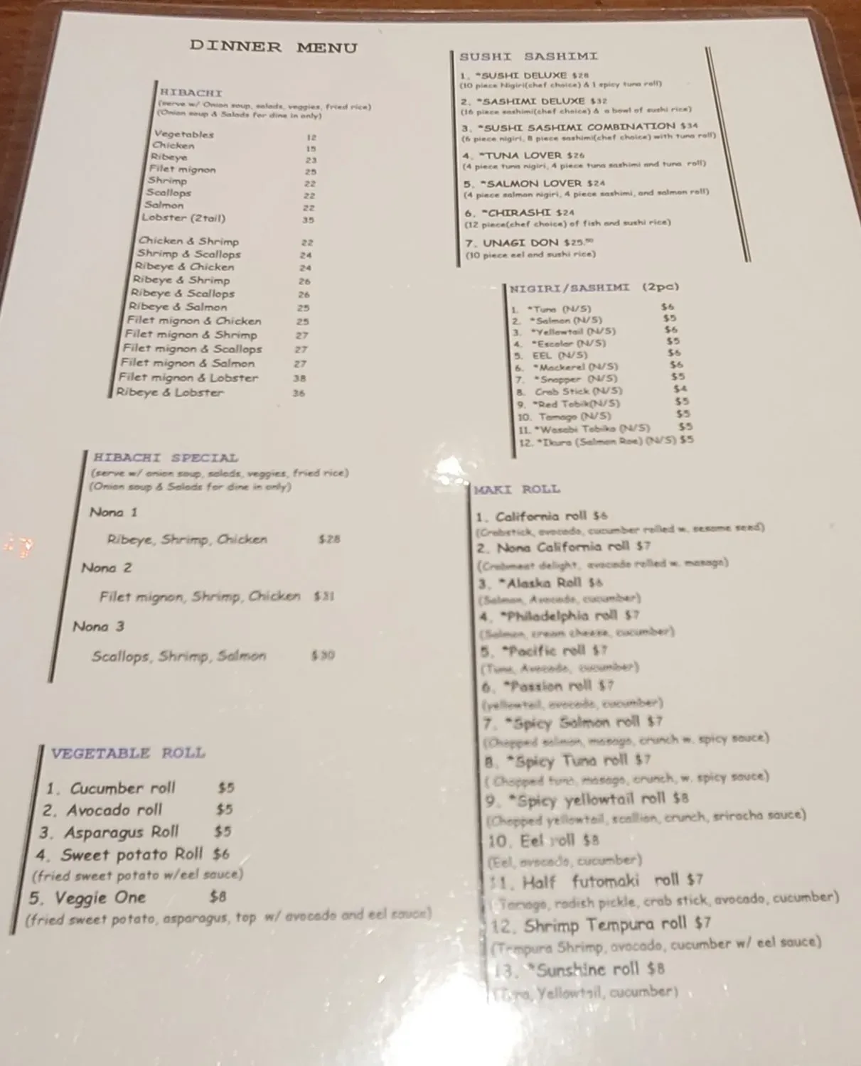 Menu 2