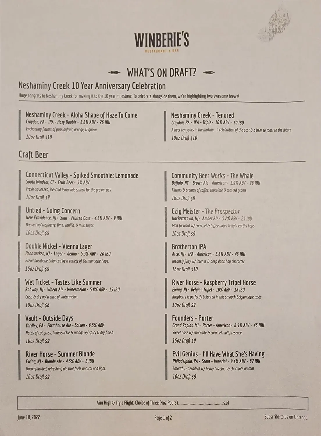 Menu 1