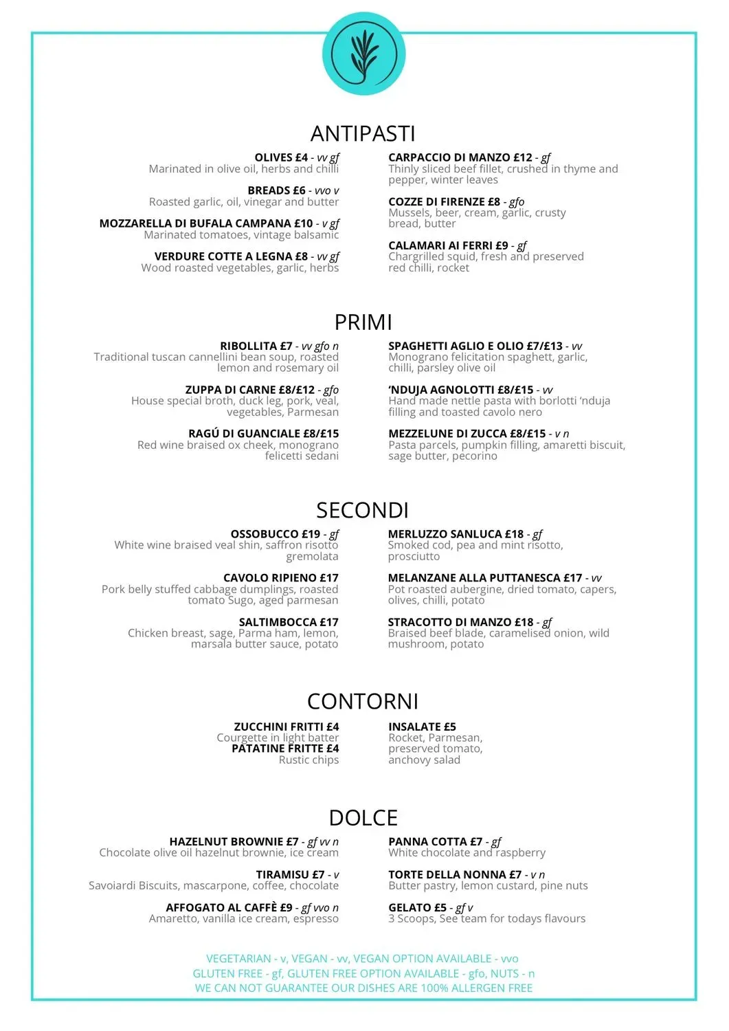 Menu 1