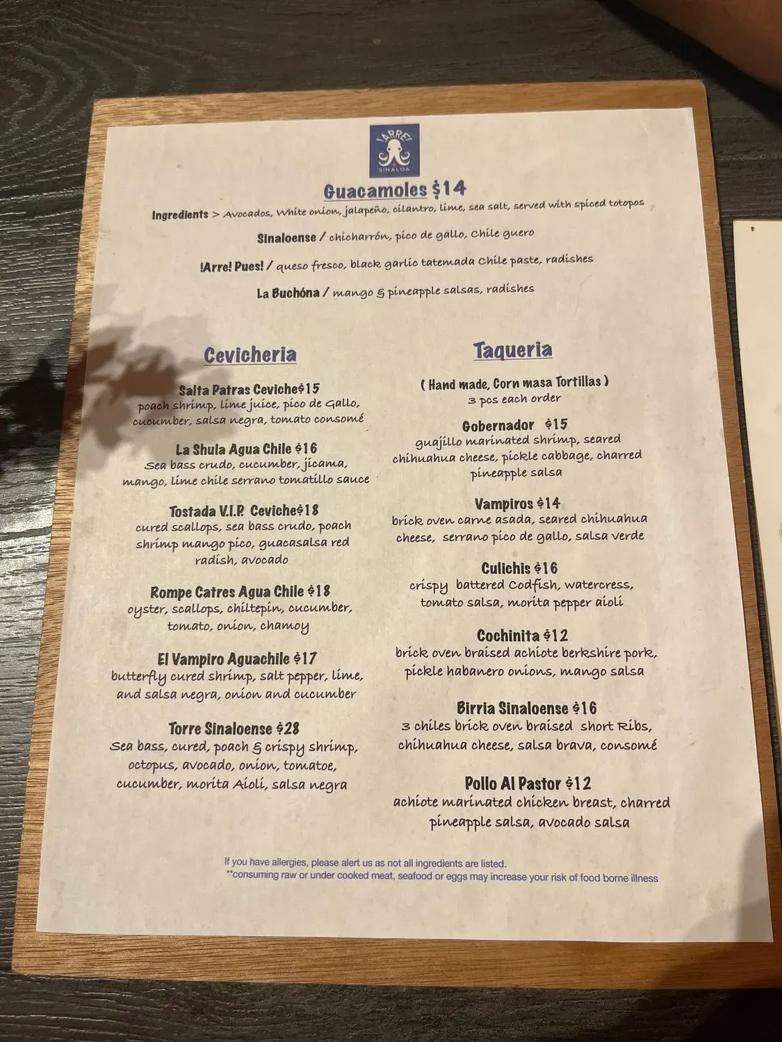 Menu 5