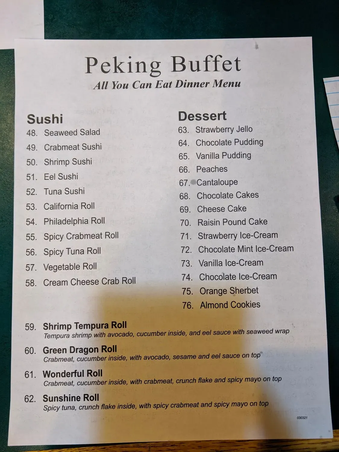 Menu 1