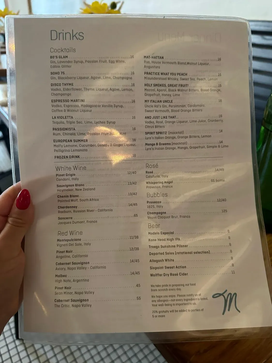 Menu 6