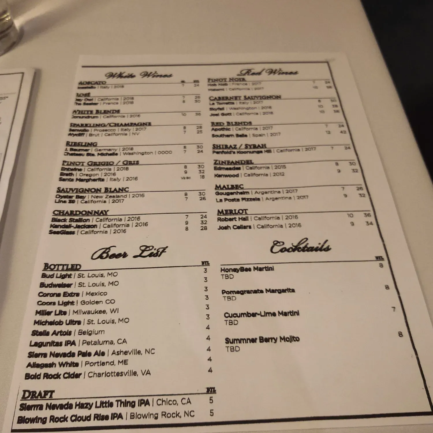 Menu 1