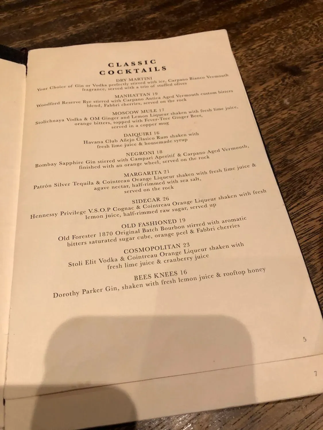 Menu 5