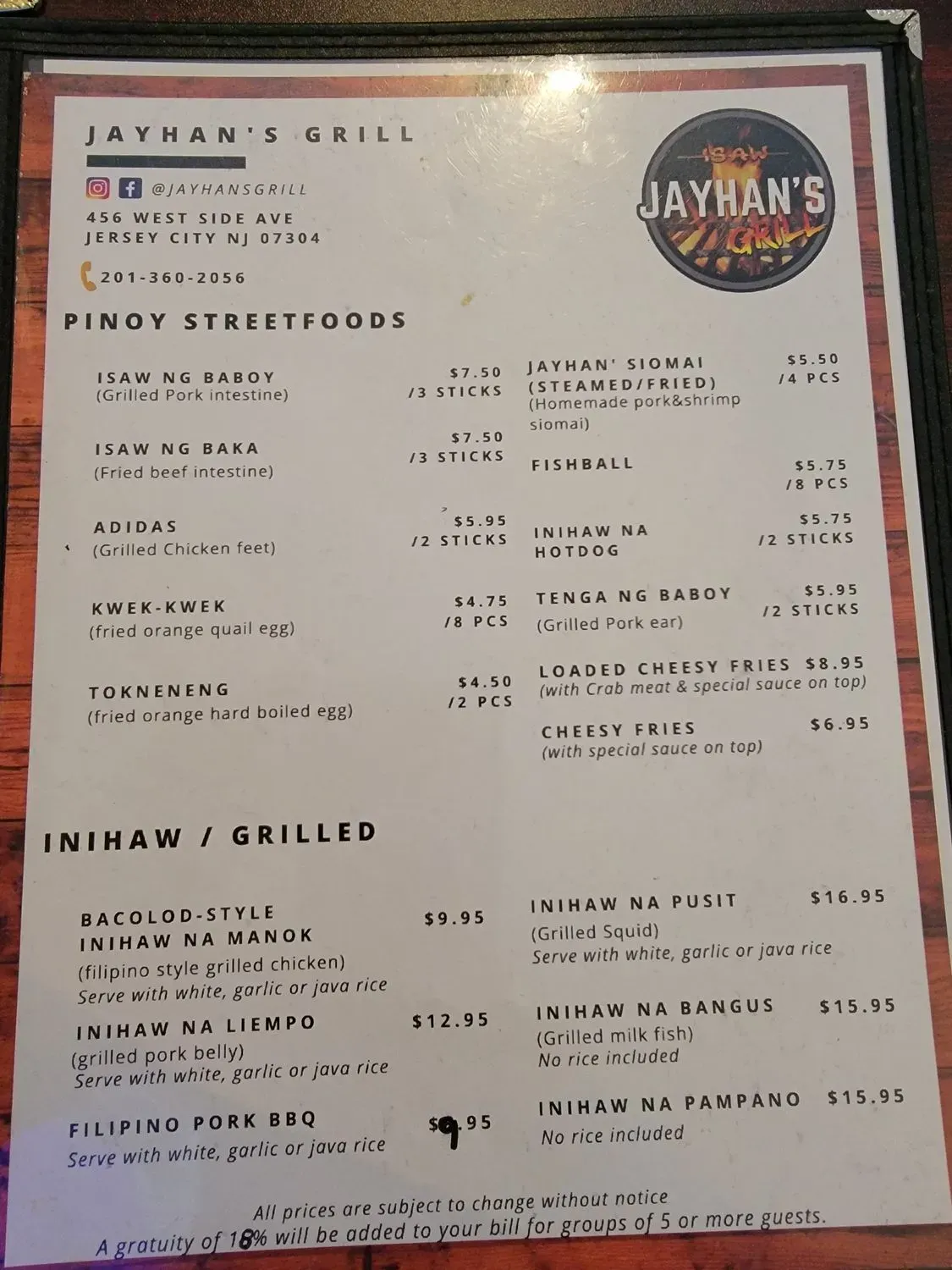 Menu 1