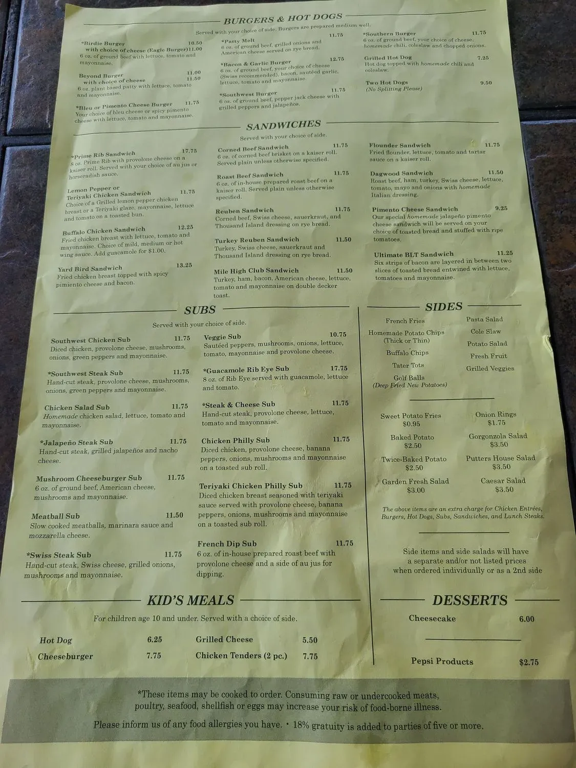 Menu 2