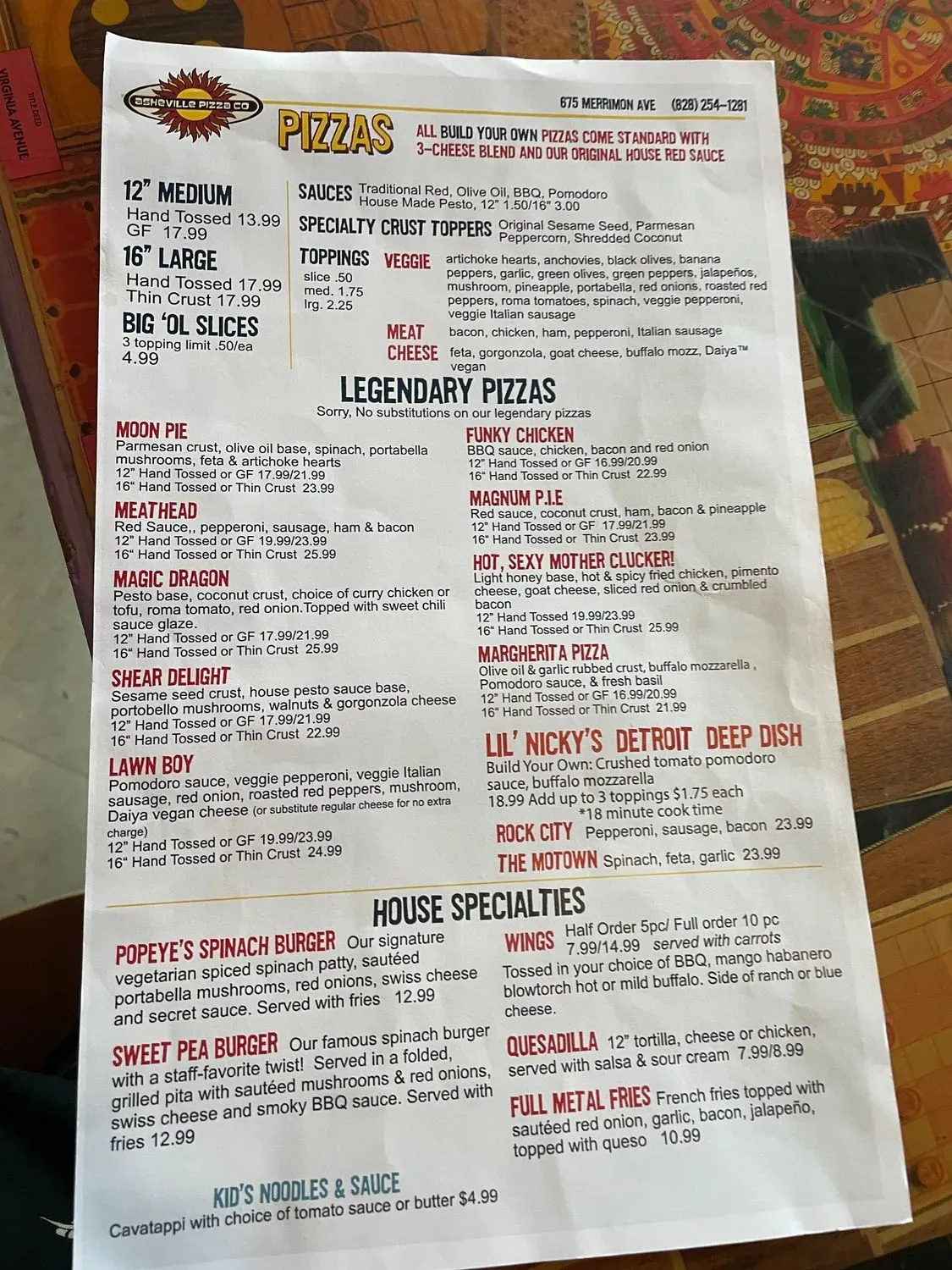 Menu 1