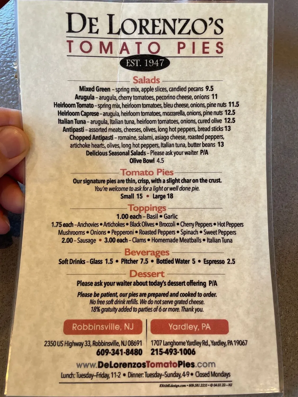 Menu 5